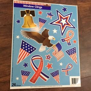 🔹🆕🔹Reusable Window Decorations • Patriotic • 4th of July Decor • 24 pc.